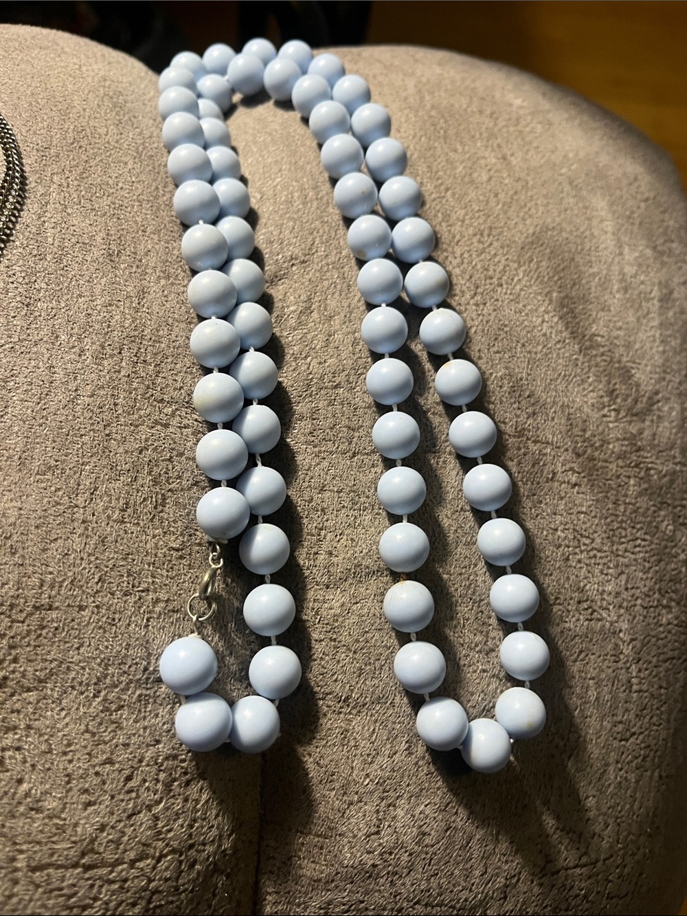 Classic Light Blue Beaded Necklace - Women Jewelry 1980